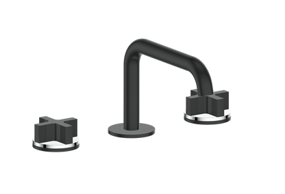 Vogt Mond 8" C.C. Lavatory Faucet With Pop-Up Drain Angular Spout in Black
