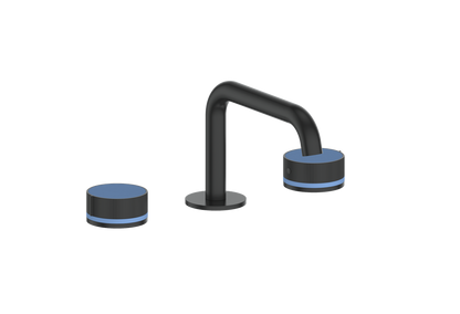 Vogt Mond 8" C.C. Lavatory Faucet With Pop-Up Drain Angular Spout in Black