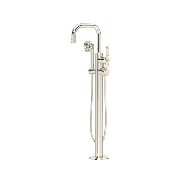 Perrin & Rowe Armstrong Single Hole Floor Mount Tub Filler Trim With U-Spout - U.TAR05F1HT