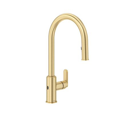 Riobel Arca Pull-Down Touchless Kitchen Faucet With C-Spout Dual Spray 1.5 GPM