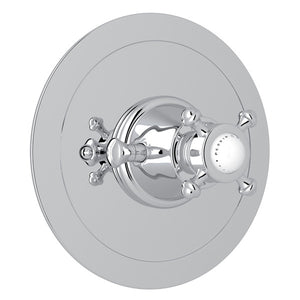 Perrin & Rowe Georgian Era 3/4" Round Thermostatic Trim Without Volume Control, Cross Handle