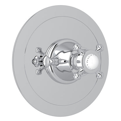 Perrin & Rowe Georgian Era 3/4" Round Thermostatic Trim Without Volume Control, Cross Handle