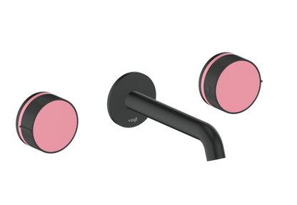 Vogt Mond 8" C.C. Wall-Mount Lavatory Faucet in Matte Black, Trim Only