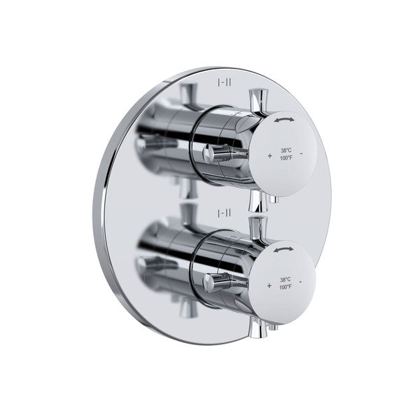 Riobel Edge 3/4" Thermostatic & Pressure Balance Trim With Up To 6 Functions Cross Handles