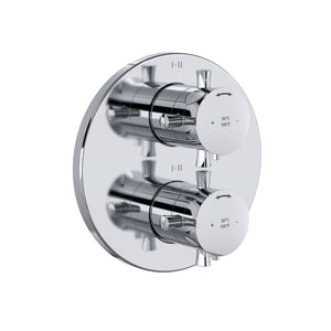 Garniture thermostatique et à équilibrage de pression 3/4" Riobel Edge avec jusqu'à 6 fonctions et poignées croisées