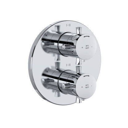 Riobel Edge 3/4" Thermostatic & Pressure Balance Trim With Up To 6 Functions Cross Handles
