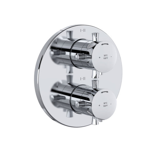 Riobel Edge 3/4" Thermostatic & Pressure Balance Trim With Up To 6 Functions Cross Handles