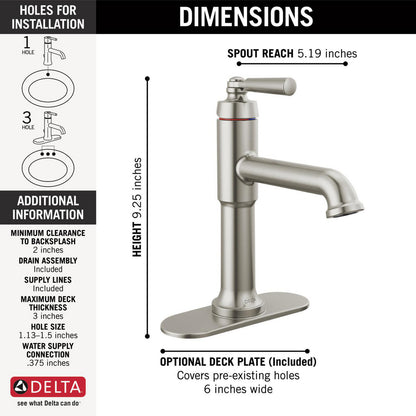 Delta Saylor Single Handle Bathroom Faucet - 536