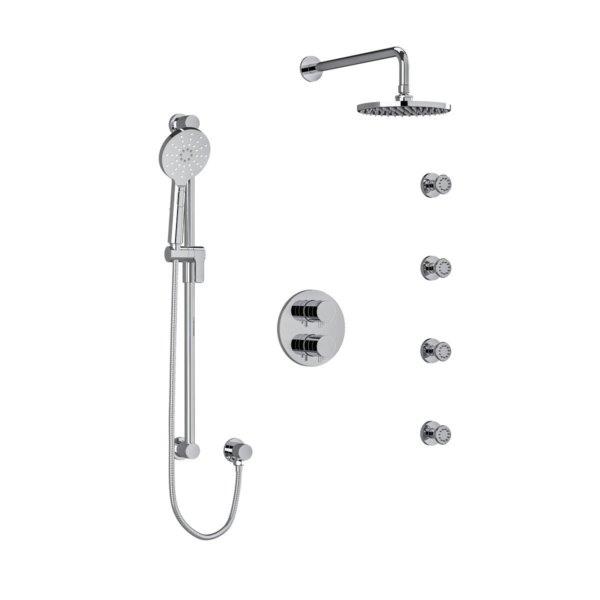 Riobel Riu Shower Kit 446 With Rough-In Valve, Plain Handles - KIT446RUTM