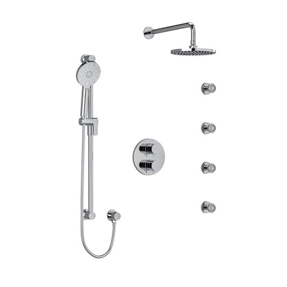 Riobel Riu Shower Kit 446 With Rough-In Valve, Plain Handles - KIT446RUTM