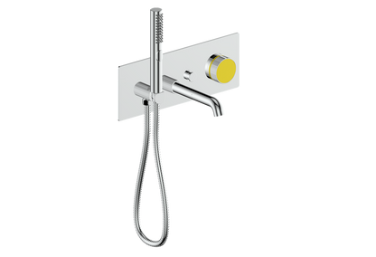 Vogt Mond Wall Mount Tub Filler Complete With Rough-In Valve In Polished Chrome
