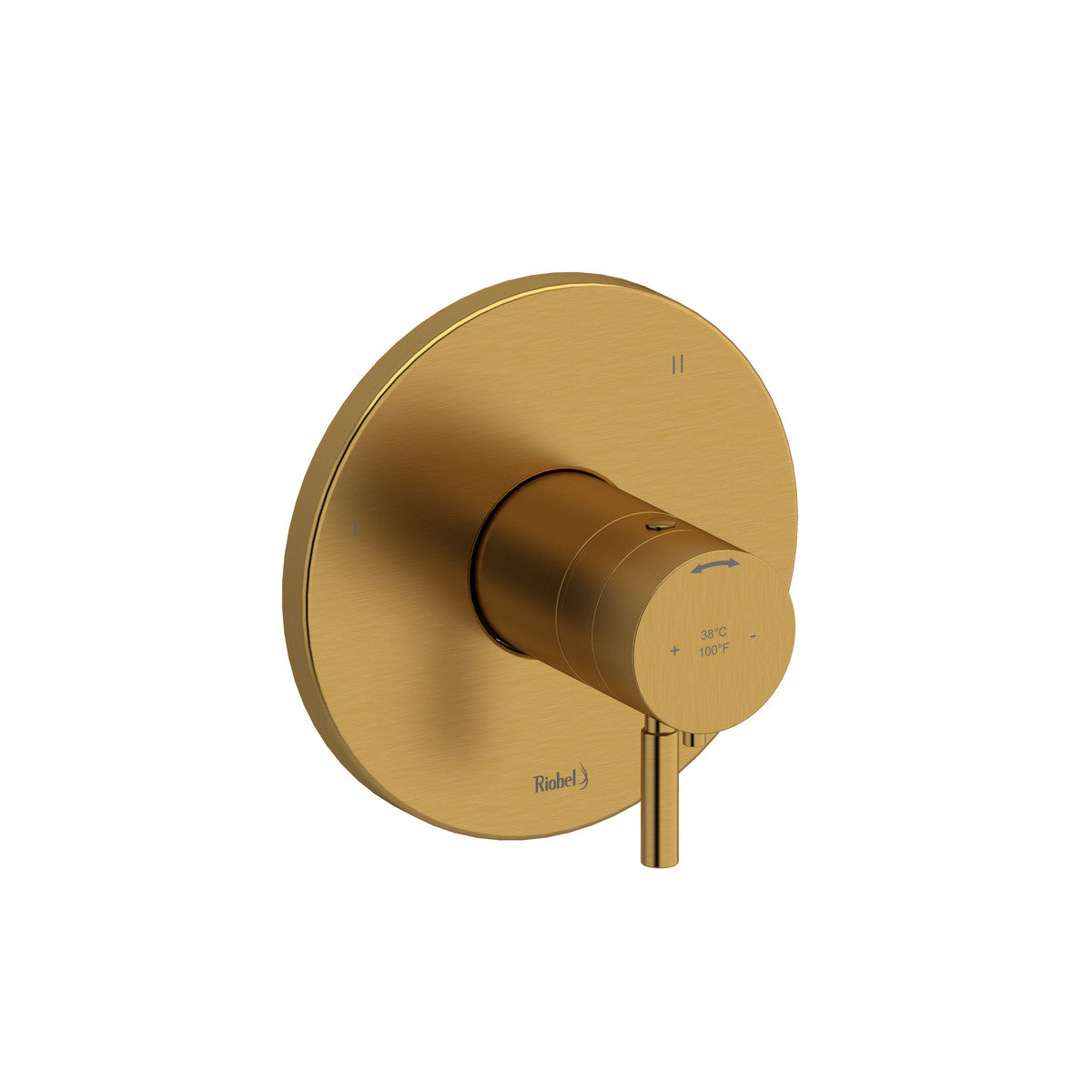 Riobel Riu 1/2" Thermostatic & Pressure Balance Trim With Up To 5 Functions, Plain Handles
