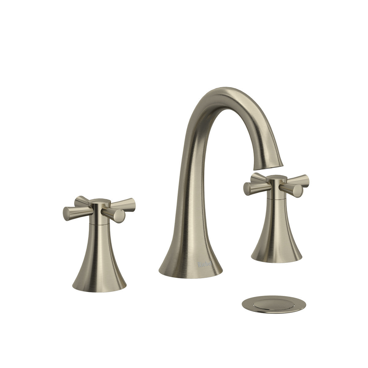 Riobel Edge Widespread Bathroom Faucet Cross Handle, ED08+