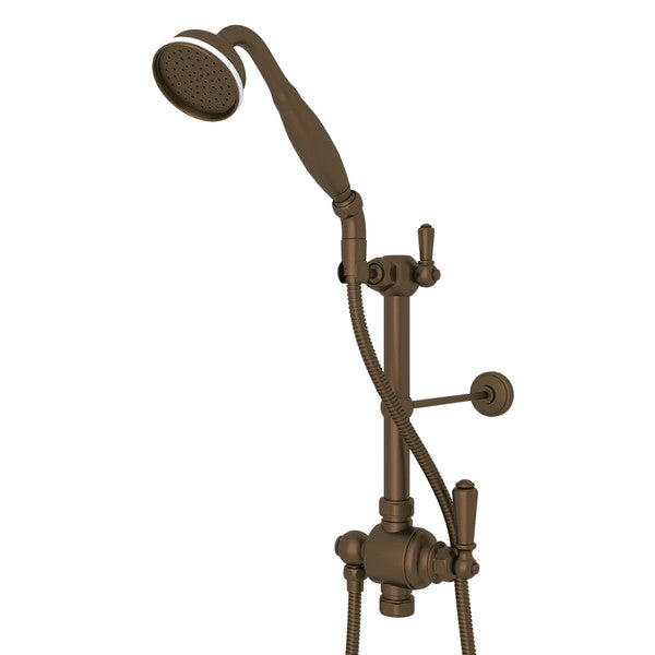 Perrin & Rowe Riser Diverter, Handshower, Handshower Holder, Hose And 8" Thermostatic Outlet, U.5373NLS-APC