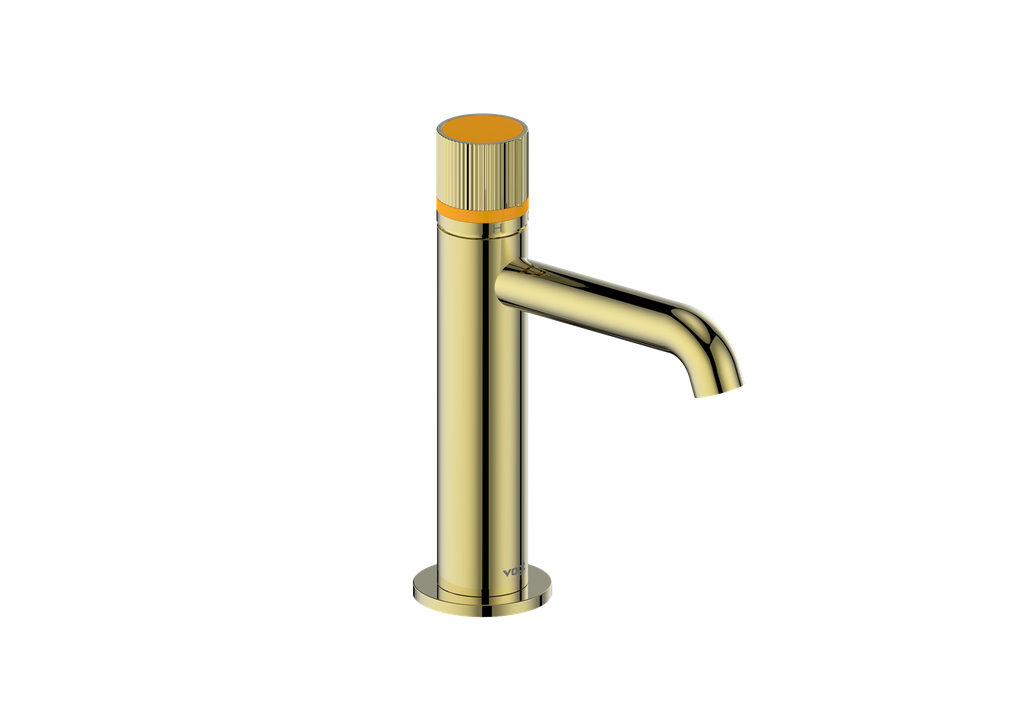 Vogt Mond Single Hole Lavatory Faucet with Pop-Up Drain - Brushed Gold
