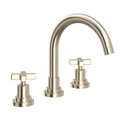 Rohl Lombardia Widespread Lavatory Faucet With C-Spout & Cross Handles - A2228XM-2
