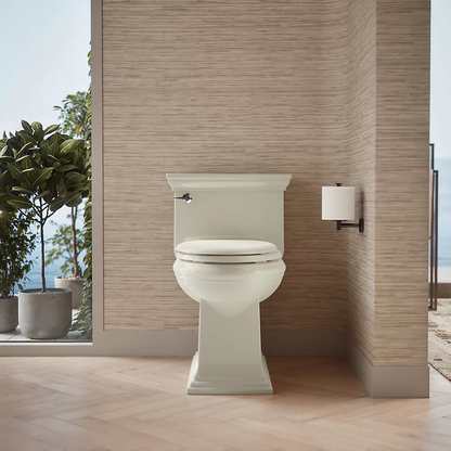 Kohler Memoirs Stately One-Piece Compact Elongated Toilet With Skirted Trapway, 1.28 GPF