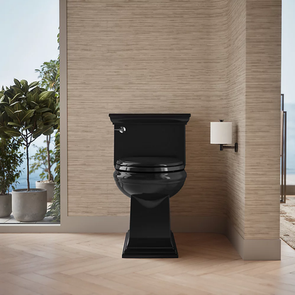 Kohler Memoirs Stately One-Piece Compact Elongated Toilet With Skirted Trapway, 1.28 GPF