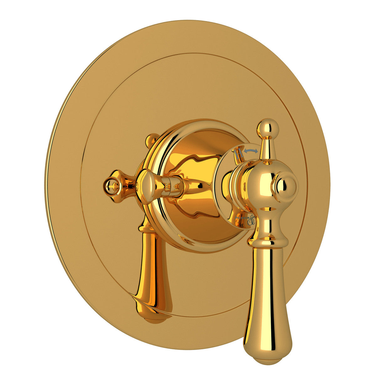 Perrin & Rowe Georgian Era 3/4" Round Thermostatic Trim Without Volume Control, Lever Handle