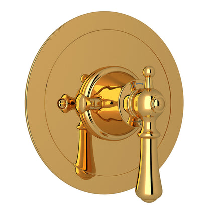 Perrin & Rowe Georgian Era 3/4" Round Thermostatic Trim Without Volume Control, Lever Handle