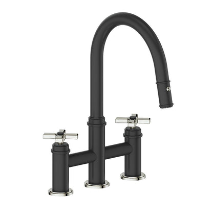 Vogt Zehn Bridge Kitchen Faucet, KF.17ZN.1412 With 4-Spoke Handle