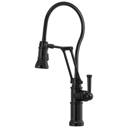 Brizo Artesso Single Handle Articulating Kitchen Faucet With Finished Hose