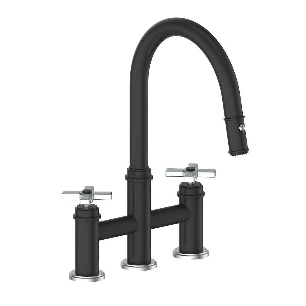 Vogt Zehn Bridge Kitchen Faucet, KF.17ZN.1412 With 4-Spoke Handle