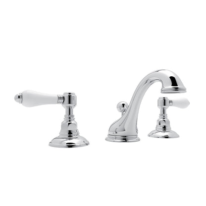 Rohl Acqui Widespread Lavatory Faucet With Low Spout Porcelain Handles - A1408LP-2