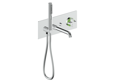 Vogt Mond Wall Mount Tub Filler Complete With Rough-In Valve In Polished Chrome