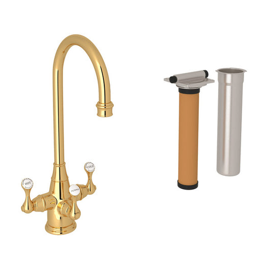 Perrin & Rowe Georgian Era Three Handle Bar/Food Prep Filter Kitchen Faucet Kit - U.KIT1220LS