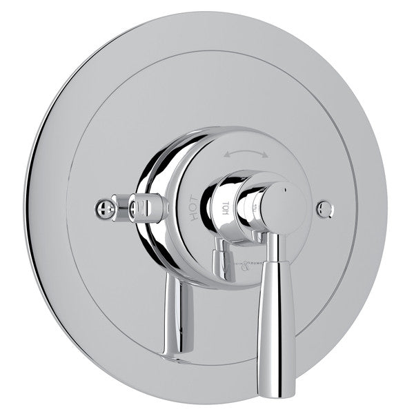 Perrin & Rowe Holborn 3/4" Round Thermostatic Trim Without Volume Control, Lever Handle