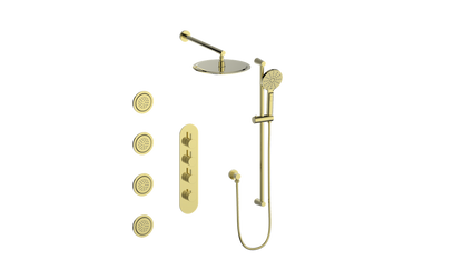Vogt Wörgl 3⁄4” High-Flow Thermostatic Shower System With Body Jets - SET.WL.350.930
