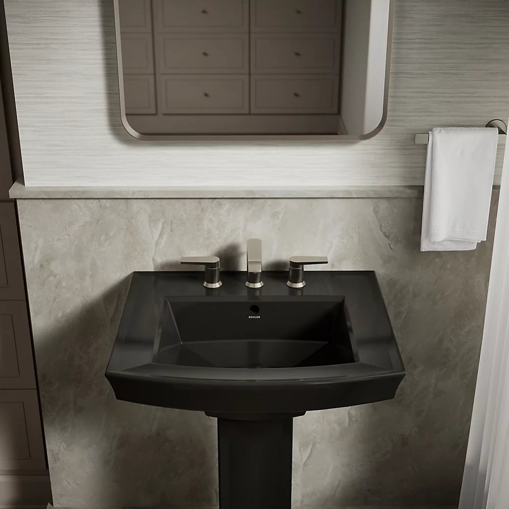 Kohler Archer 24" Rectangular Pedestal Bathroom Sink