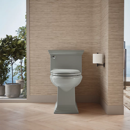 Kohler Memoirs Stately One-Piece Compact Elongated Toilet With Skirted Trapway, 1.28 GPF