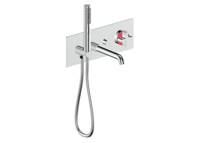Vogt Mond Wall Mount Tub Filler Complete With Rough-In Valve In Polished Chrome