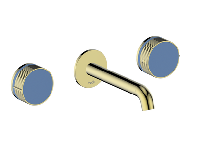 Vogt Mond 8" C.C. Wall-Mount Lavatory Faucet in Brushed Gold, Trim Only