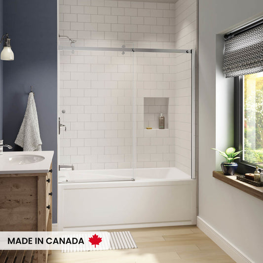 Exhibit 6030 IFS Acrylic Alcove Left/Right-Hand Drain Bathtub in White
