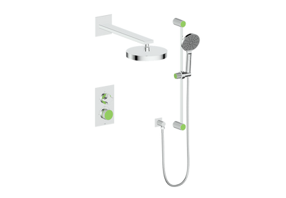 Vogt Mond 2-Way Thermostatic Shower System With Rough-In Valve, Polished Chrome