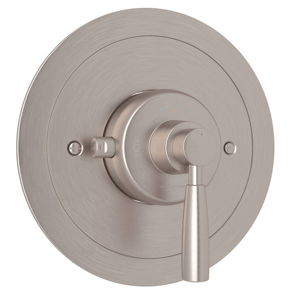 Perrin & Rowe Holborn 3/4" Round Thermostatic Trim Without Volume Control, Lever Handle