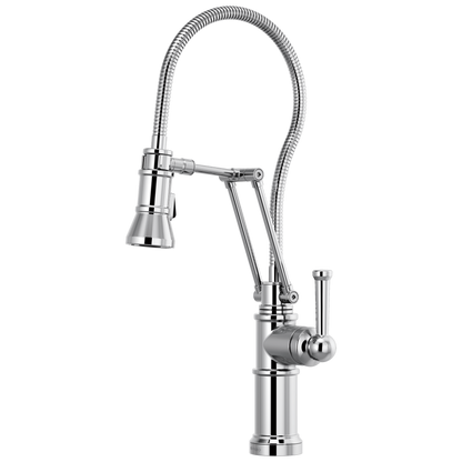 Brizo Artesso Single Handle Articulating Kitchen Faucet With Finished Hose