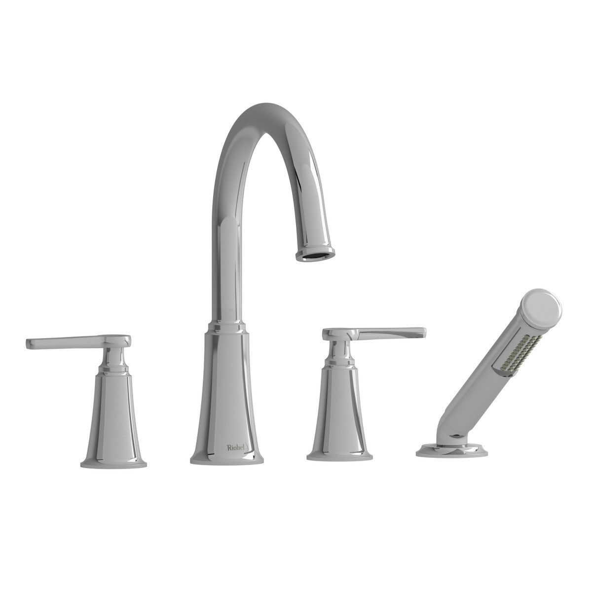 Riobel Momenti 4-Hole Deck Mount Tub Filler With C-Spout - MMRD12J