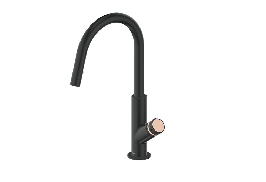 Vogt Mond 16" Kitchen Faucet in Matte Black, KF.16M1.1504.MB