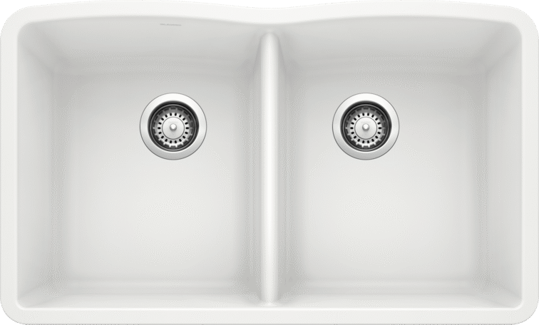 Blanco Diamond U 2 Double Bowl Silgranit Undermount Kitchen Sink