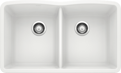 Blanco Diamond U 2 Double Bowl Silgranit Undermount Kitchen Sink