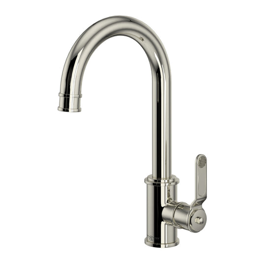 Perrin & Rowe Armstrong Bar/Food Prep Kitchen Faucet With C-Spout Single Spray 1.8 GPM