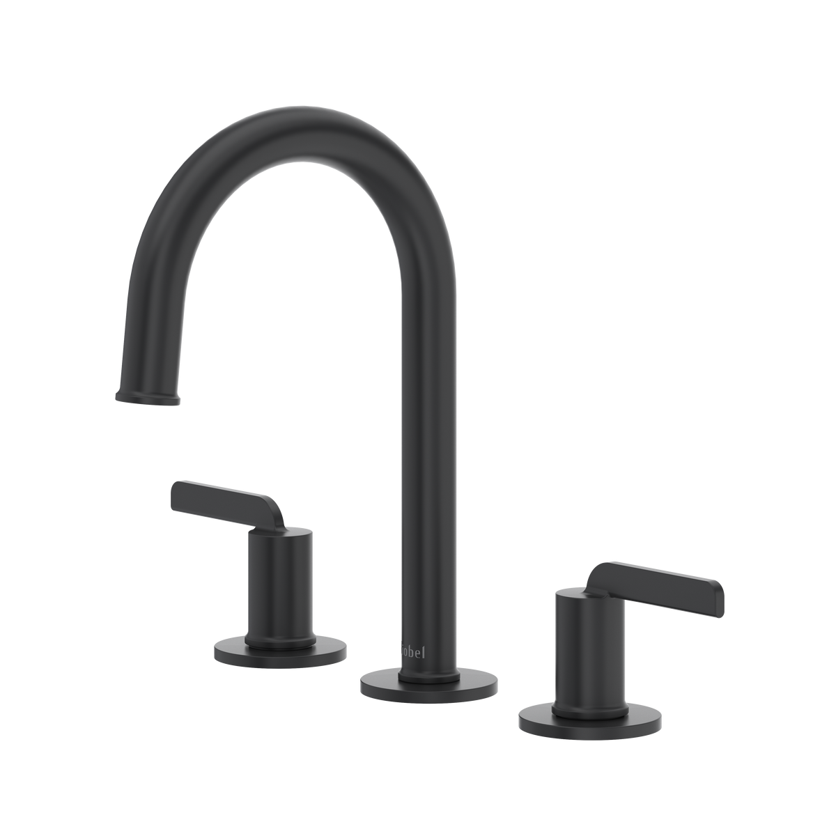 Riobel Authentica Widespread Lavatory Faucet With C-Spout & Push Drain 1.2 GPM
