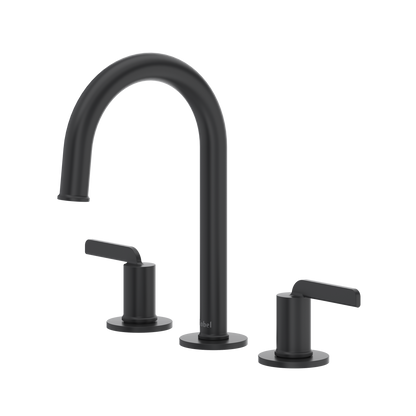 Riobel Authentica Widespread Lavatory Faucet With C-Spout & Push Drain 1.2 GPM