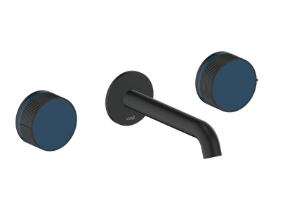 Vogt Mond 8" C.C. Wall-Mount Lavatory Faucet in Matte Black, Trim Only