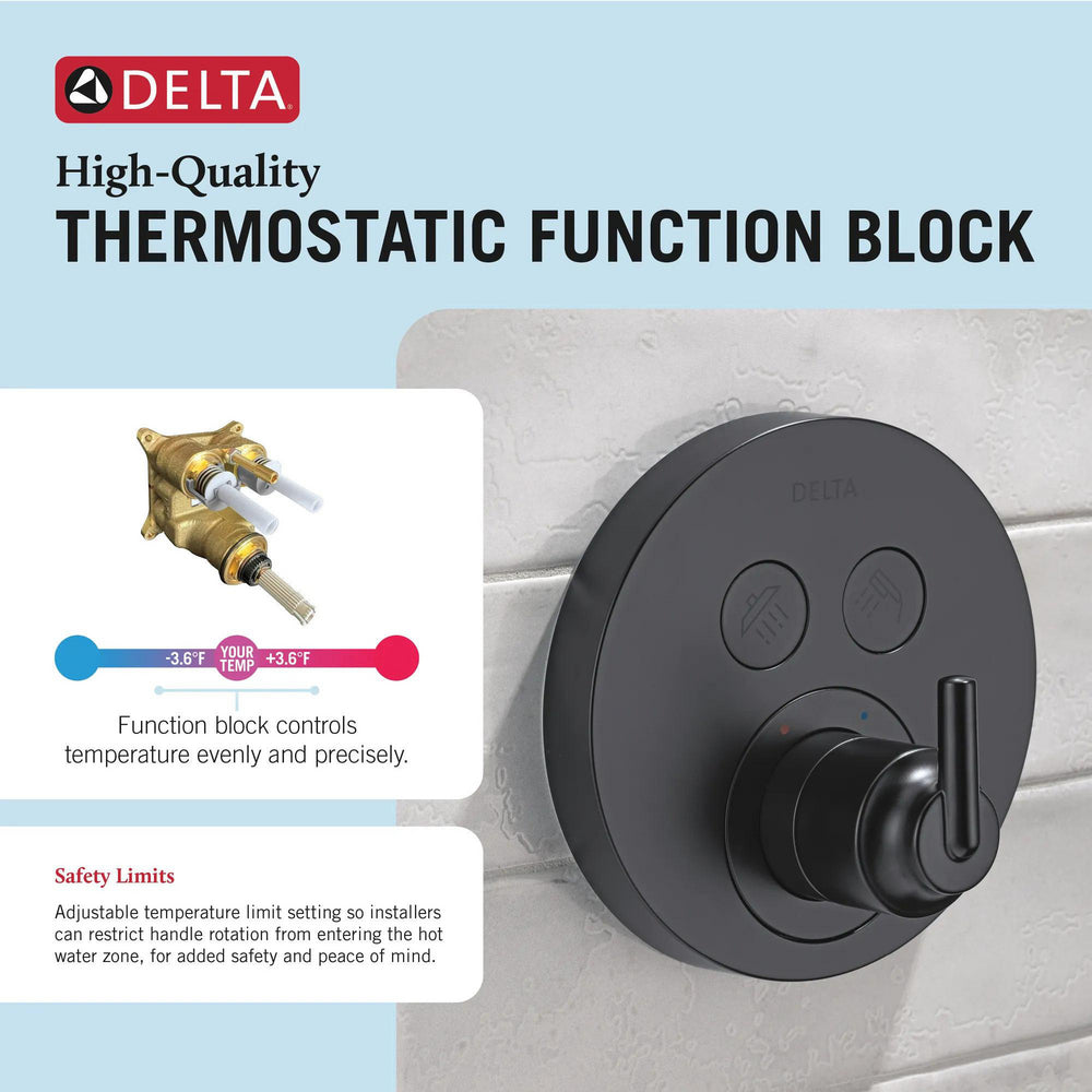 Delta Trinsic SelectChoice Round Contemporary Push-Button Shower Trim - T37T259