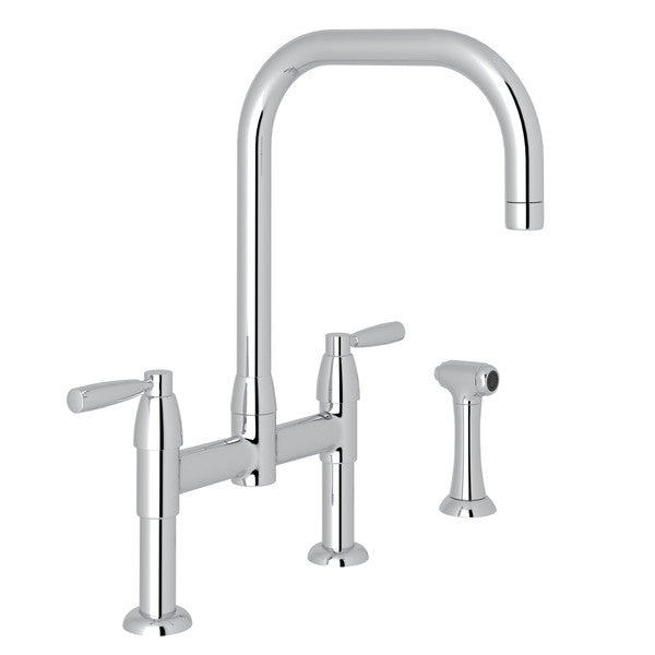 Perrin & Rowe Holborn Bridge Kitchen Faucet With U-Spout And Side Spray 1.5 GPM